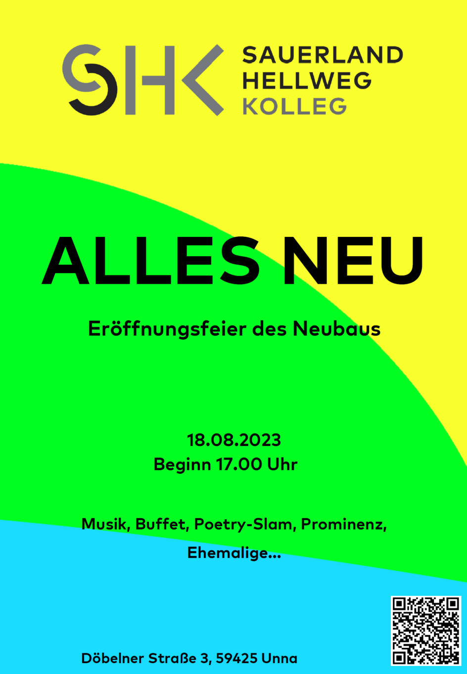 Plakat Eröffnungsfeier des Neubaus